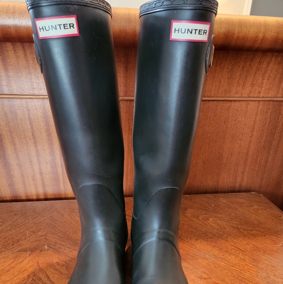 Hunter | Original Tall Rainboots, Black | size 7 - Picture 6 of 11